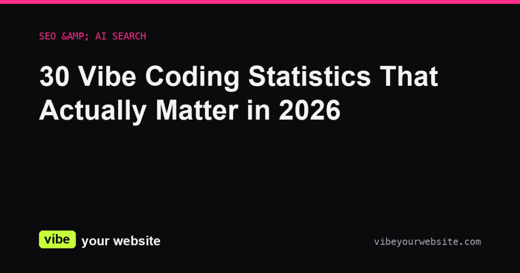 30 Vibe Coding Statistics That Actually Matter in 2026