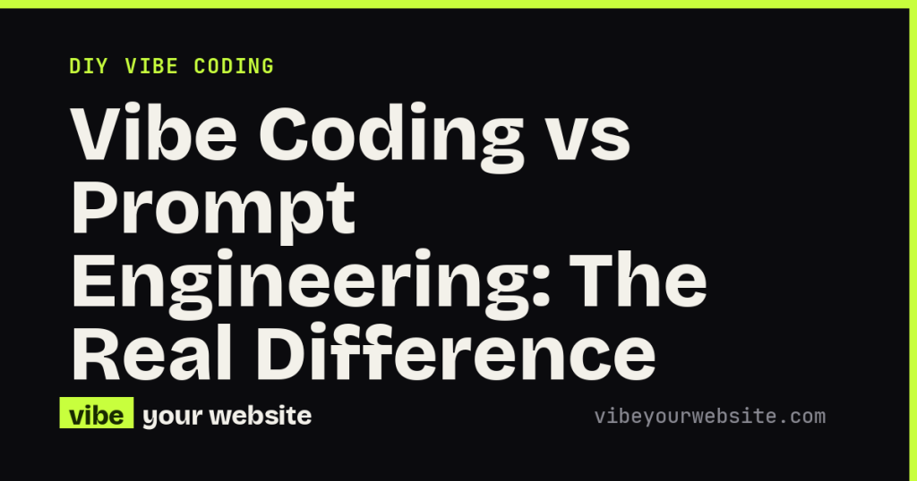 Vibe Coding vs Prompt Engineering: The Real Difference