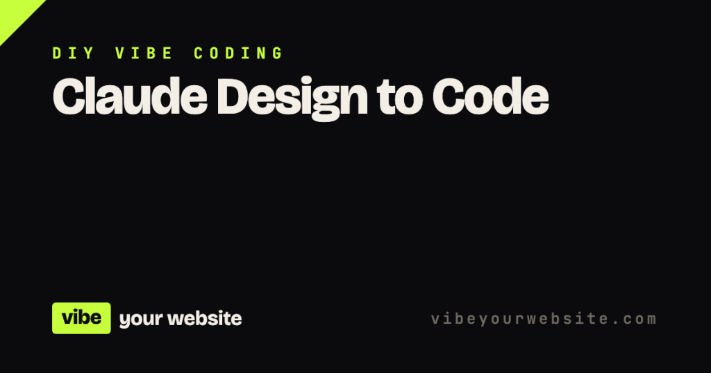 Claude Design to code: from design project to live website